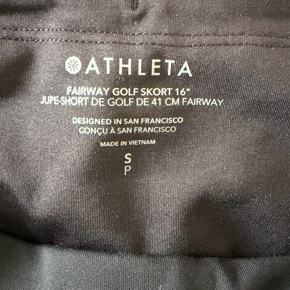 ATHLETA FAIRWAY GOLF SKORT 16* JURE SHORT DE GOLF  Women’s Size S Black - Picture 12 of 13